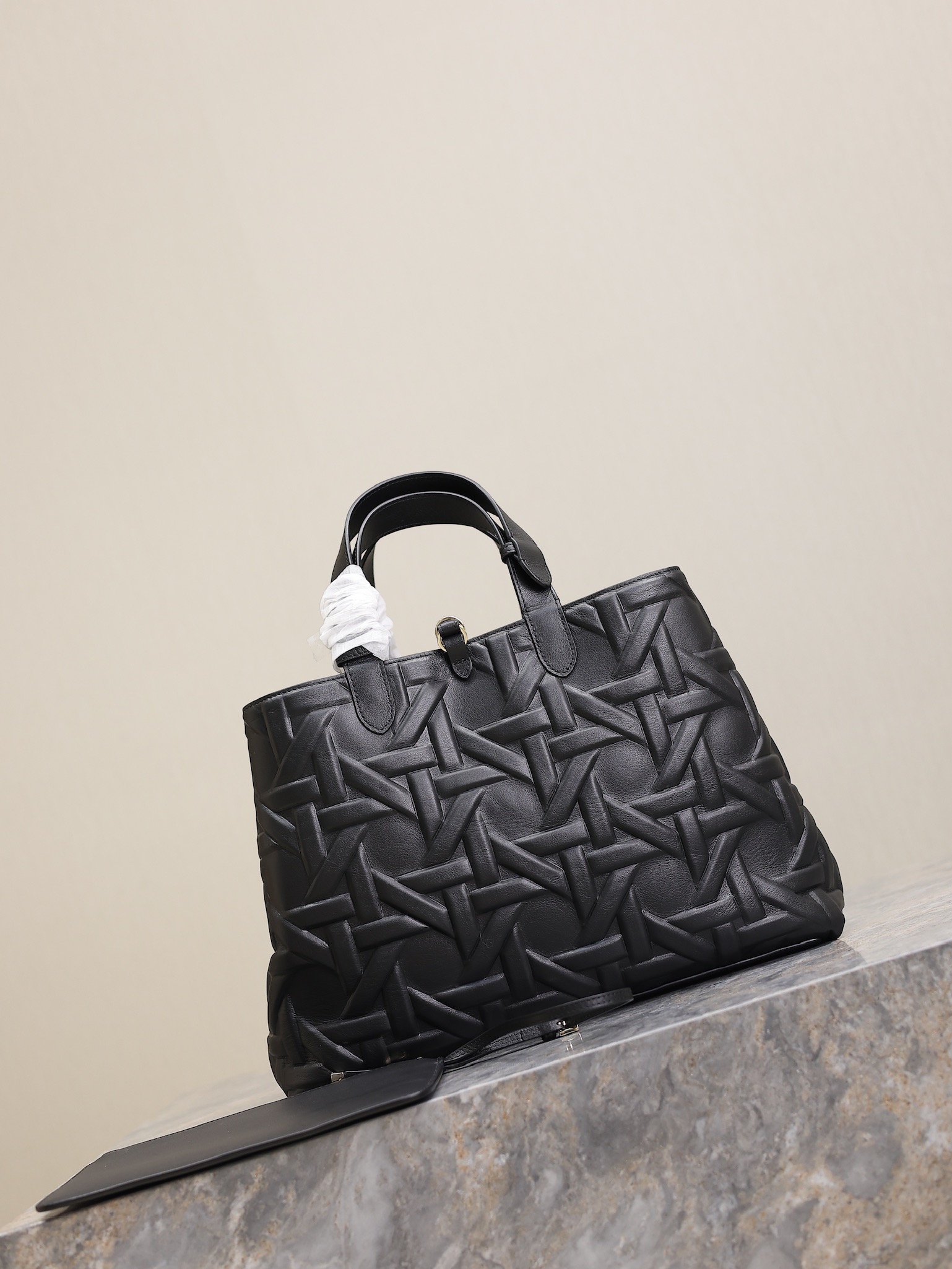 Large Dior Toujours Bag Black Graphic Cannage Calfskin